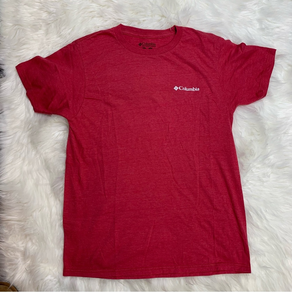 Columbia~Mens~‎ T Shirt Red Mountain Graphic Hiking Everyday Outdoor~Size Medium